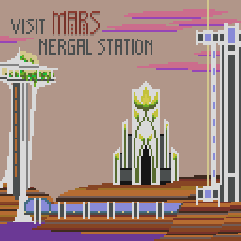 Visit Mars Postcard by  Mrs_Diss (1x1) Feb, 2019