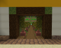 A labeled tunnel with helpful directions, that is also spawnproofed and well decorated