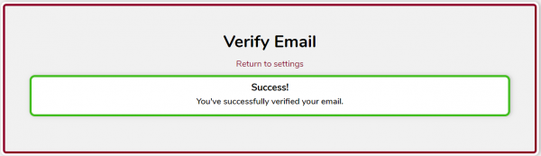 Email verification success image