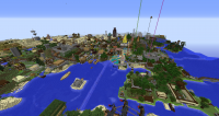 A wide shot of Spawn City