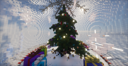 The Christmas Tree of the event inside the snow globe.