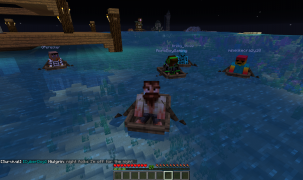 Departing from spawn with boats