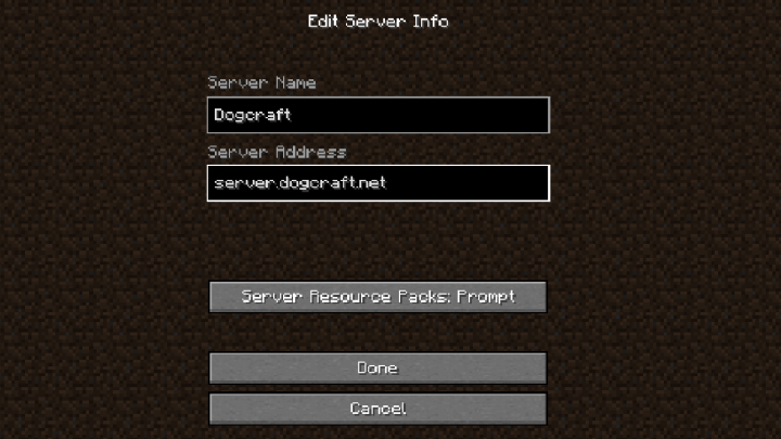Dogcraft Linking - Adding the Server.png