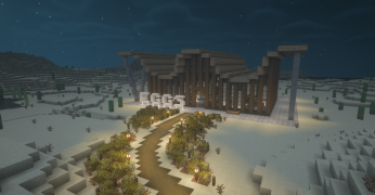 The Egg Museum at night