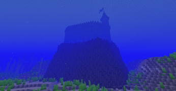 Rising above the surface on the hanbuilt basalt island on June 13th, 2021.