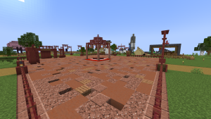 The Spawn area of the Streamtown world