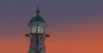 Scenic view of the lighthouse at dawn