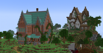 View of Brick Manor and  N1cM4tth3w63's spawn house