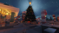 The Christmas tree at night