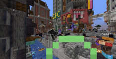 Players battle a wither at Pink Square