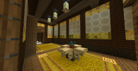 A potted blue orchid, one of  M_Sky3's favourite flower, is the subtle accent for this yellow-themed room serving as the Hollow's honeycomb farm.